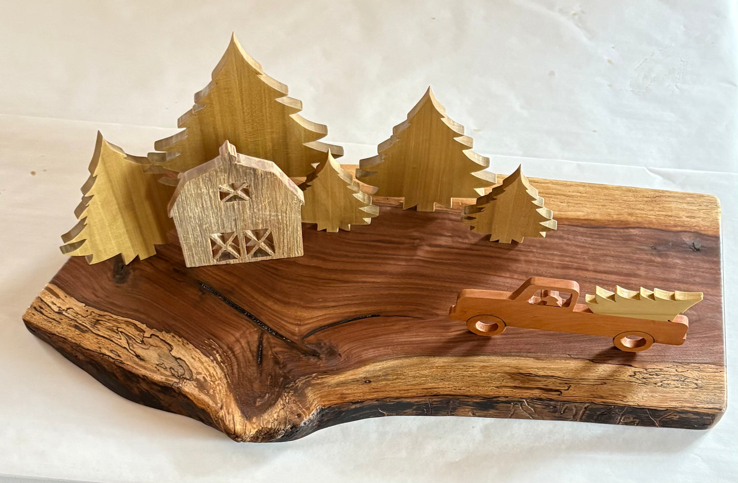 Christmas Scene - Truck & Barn