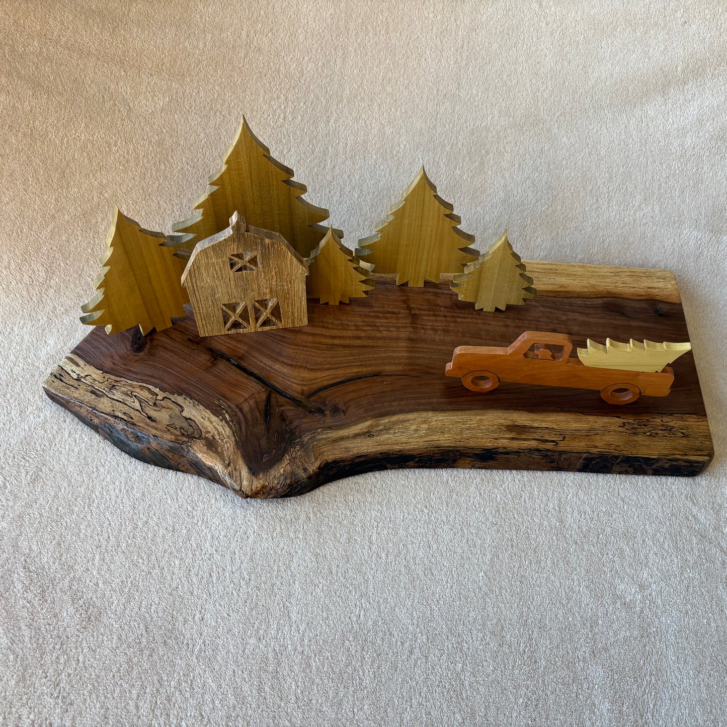 Christmas Scene - Truck & Barn