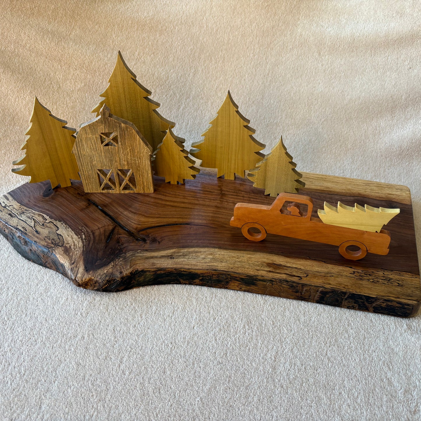 Christmas Scene - Truck & Barn