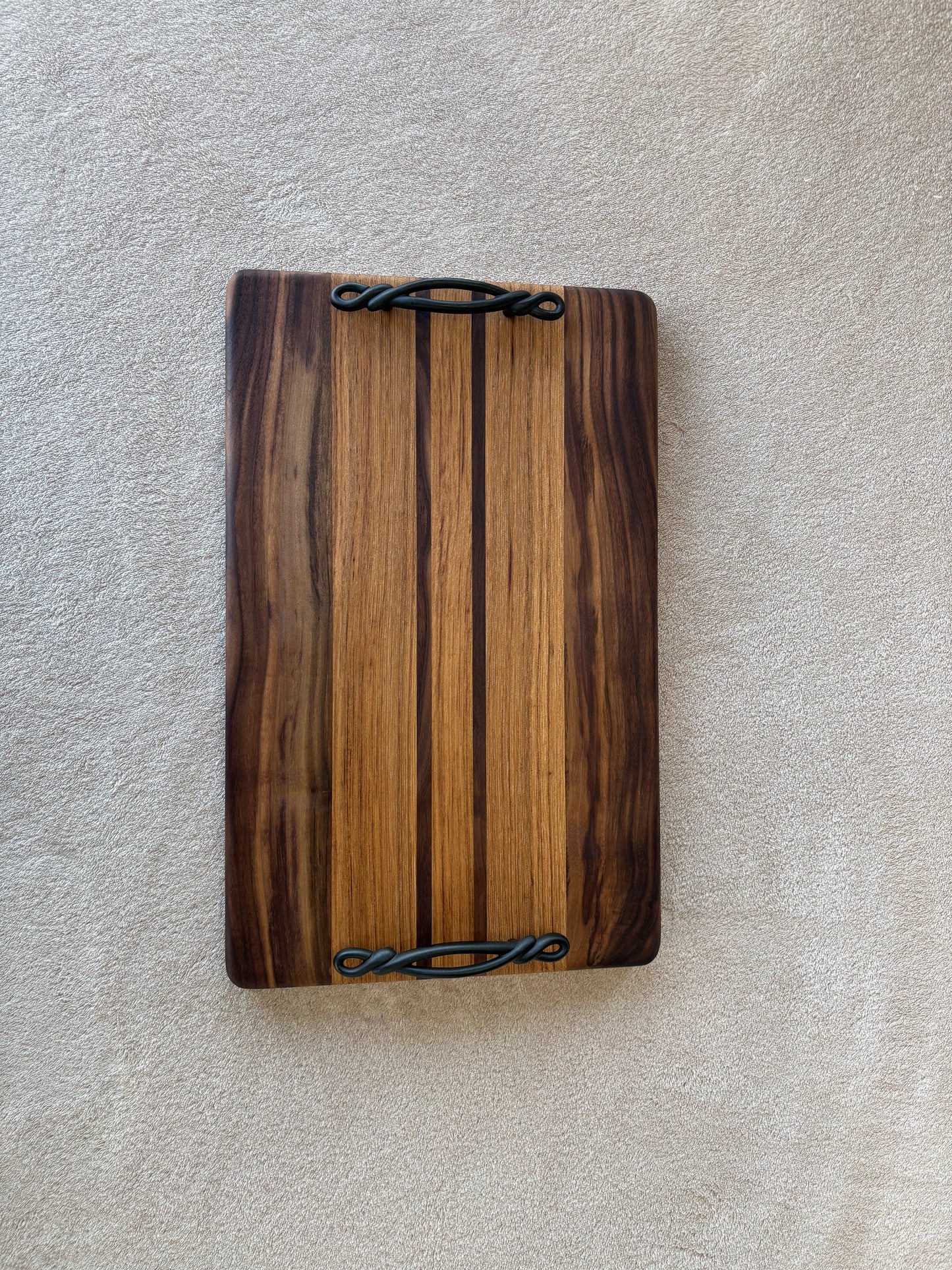 Serving Board - Medium - Walnut & Elm with Handles