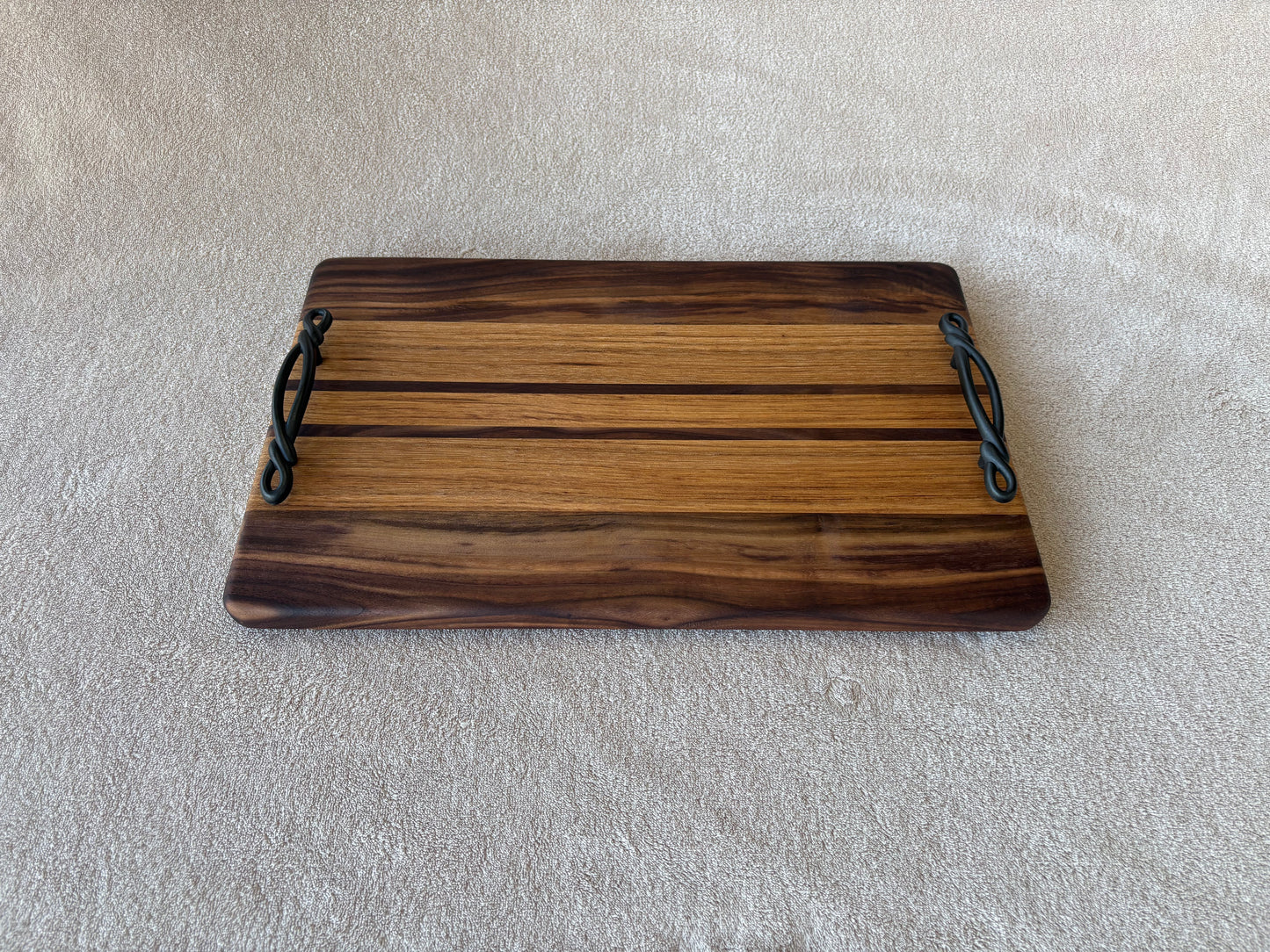 Serving Board - Medium - Walnut & Elm with Handles