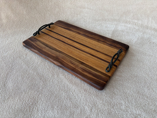 Serving Board - Medium - Walnut & Elm with Handles